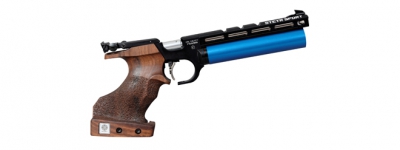 STEYR evo 10 E Compact black with blue Compressed air cylinder